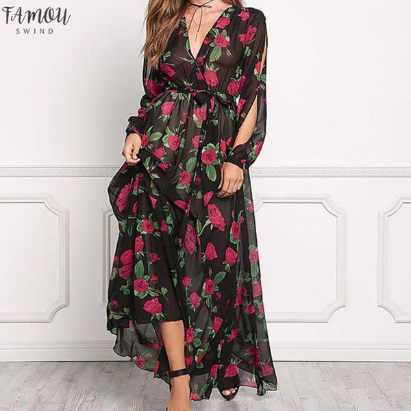 

платье мода женщина полосатого ruffled v-образный вырез на шнуровку платье пояс flared пятиконечного рукав платья женщины aug2, Black;gray