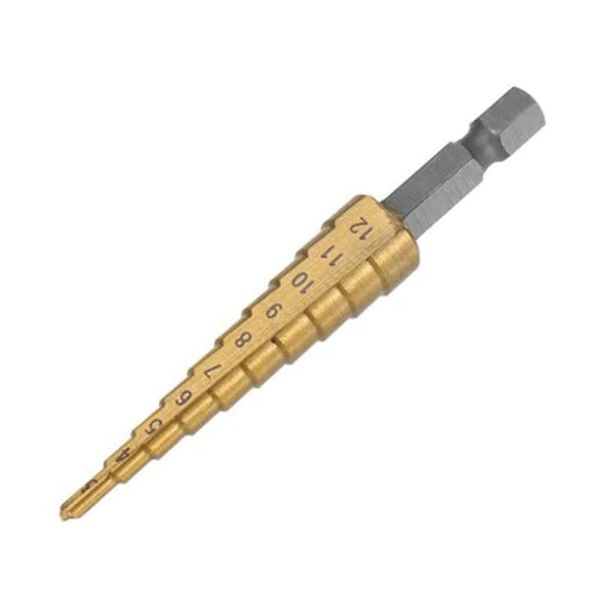 

3pcs hex shank high speed steel step drill bits quick change cutter drill bits woodworking punching tools