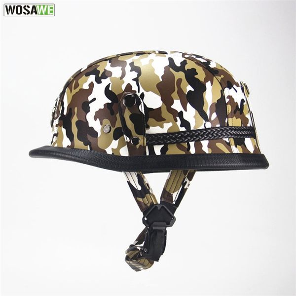 

motorcycle helmet open face moto retro personality helmet vintage summer half with inner motocross protection gear dot