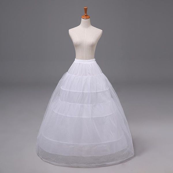 Uma linha barato anágua bola vestido de baile de nupcial crinolina quinceanera underskirt acessórios de casamento branco cubada agitada