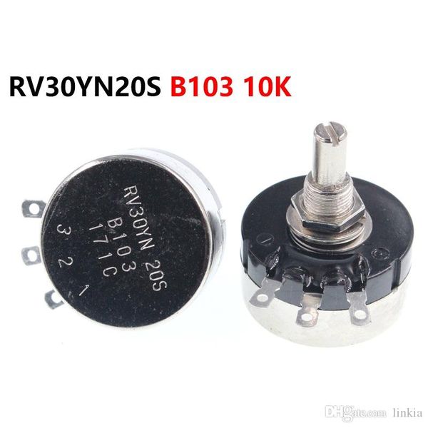 

single turn carbon film potentiometer rv30yn20s b103 10k 3w adjustable resistor