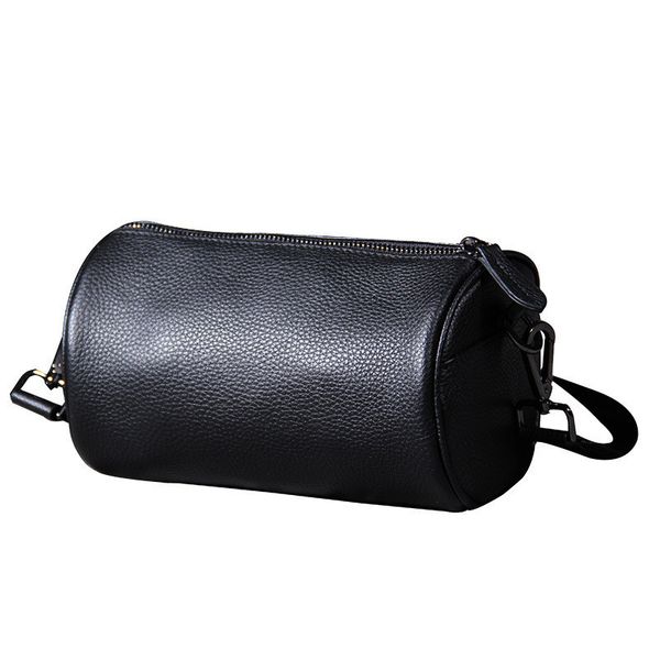 

new layer cowhide men shoulder messenger bag male leather handmade original chest bag casual fashion small barrel