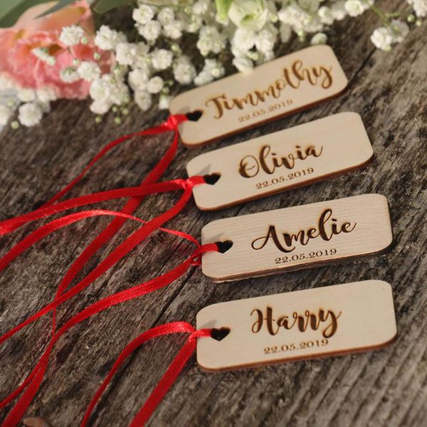 

laser cut custom wedding place name/custom wood wedding signs/wooden place cards/ table decor/laser cut names/heart tags