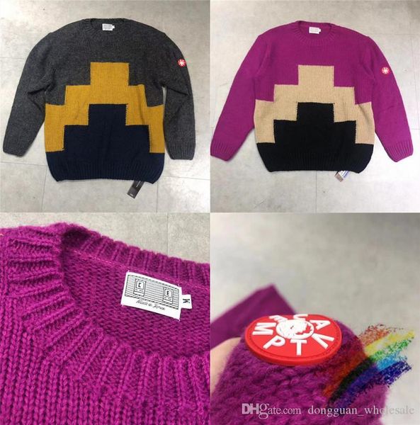 

cavempt sweater women autumn winter streetwear loose casual fashion c.e cav empt sweater, White;black
