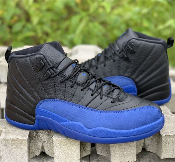 

2019 года выпуска Аутентичные Air 12 Black Game Royal Оригинал 12S Настоящее Углеродного Волок