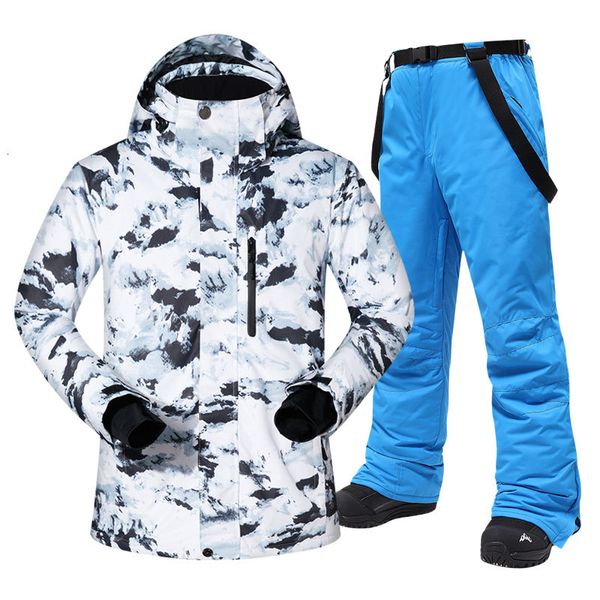 

men's new ski suit wind proof waterproof coat and snowpants for winter 2019 men's brand of snowboard sportswear