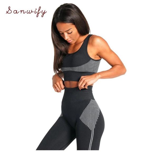 

seamless yoga set women tracksuits 2 piece tight crop bra vest running legging sportsuit workout outfit fitness gym clothing, White;red