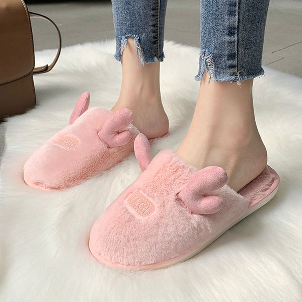 

size 35-51 nice spring winter new women slippers flat heels vintage bow knot shoes woman faux fur college girls outside loafer, Black