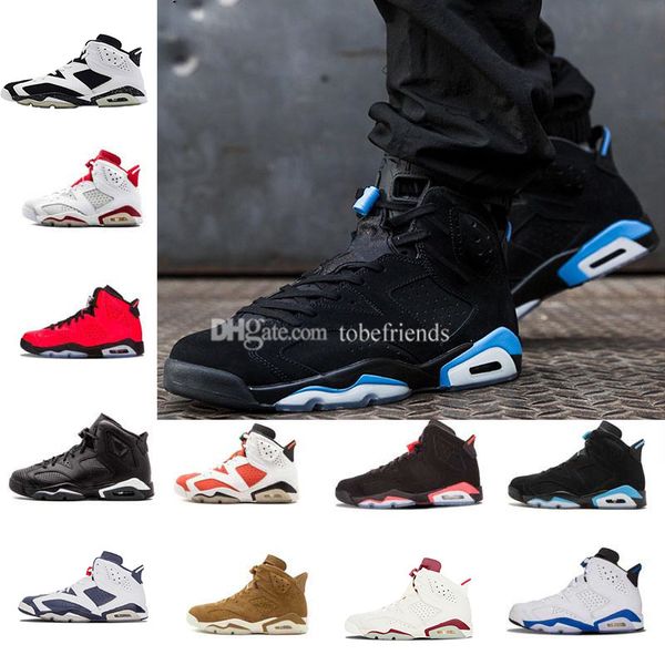 

2019 bred vi 6 6s mens basketball shoes infrared 23 3m reflective tinker gatorade green oreo black cat alternate hare men sports sneakers