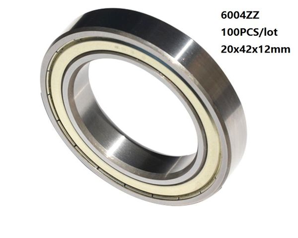 100 pz/lotto 6004ZZ cuscinetto 6004Z 6004 Z ZZ 20*42*12mm schermato cuscinetto a Sfere a Gola Profonda albero 20x42x12mm