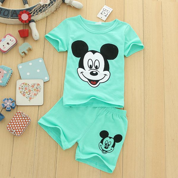 

children's clothing 2019 summer new casual baby boy girl set, White