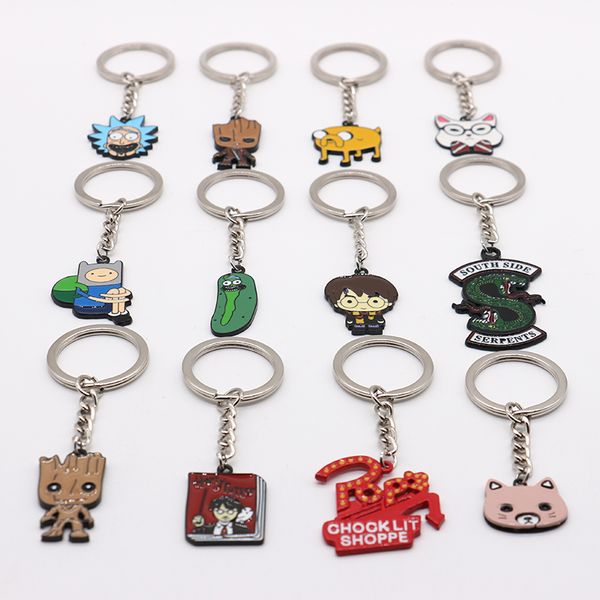 

lovely cartoon animal character key chain key ring gift girl handbag pendant jewelry chain, Silver