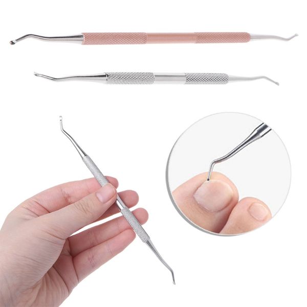 

dual end finger toe nail clippers stainless steel foot care manicure curved tool