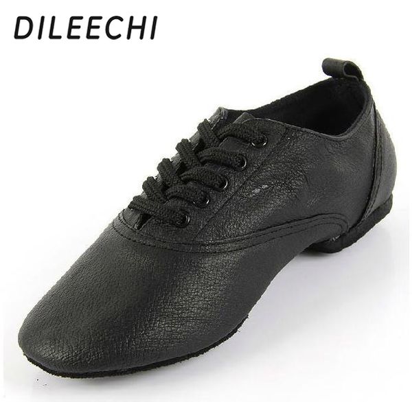 

dileechi genuine leather dance shoes soft outsole modern dance shoes pigskin jazz with big size
