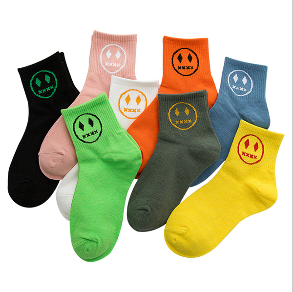 

spring and summer 2020new fasahion women's short socks ankle low socks cute cartoon animals embroidery female ins st, Black;white