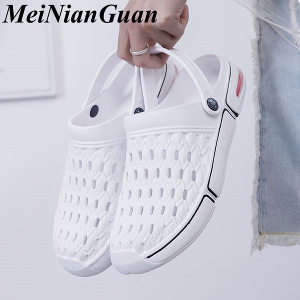 

light flat man slippers men shoes comfort garden shoe home indoor male slipper popular summer men's shoe l17, Black