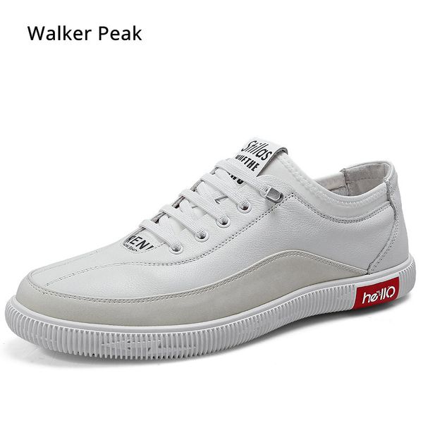 

brand sneakers genuine leather men casual shoes slip on breathable soft autumn flats shoes simple style fashion walker, Black
