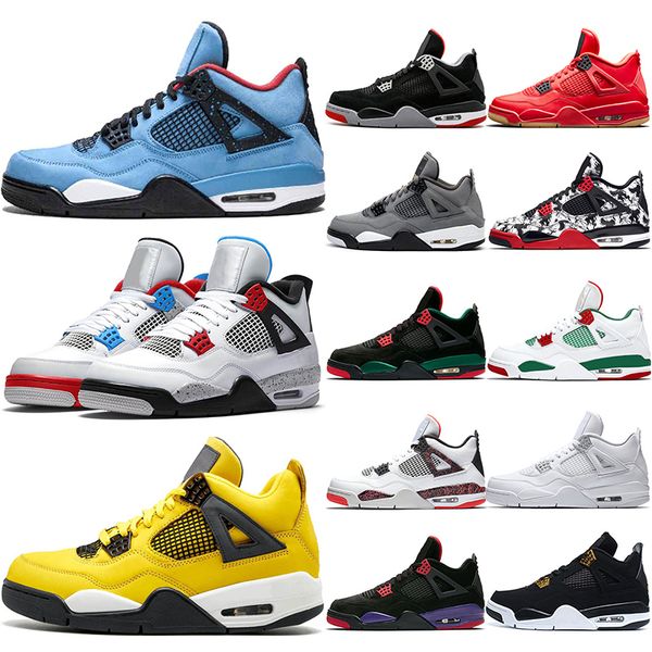 

4 men basketball shoes 4s cool grey og bred for 2019 white cement mens designer trainer sport sneaker size 41-47 wholesale