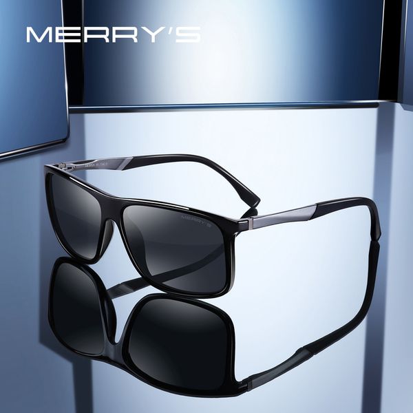 

merrys design мужские поляризованные квадратные солнцезащитные очки спорт на открытом воздухе мужские очки авиационные алюминиевые ножки защ, White;black