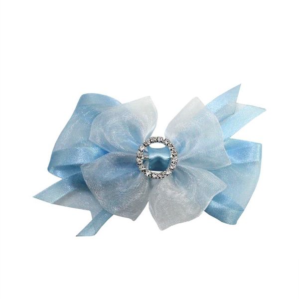 

hair accessories solid color lace bow princess girl clips center glitter diamon hairpin, Slivery;white