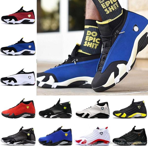 

Classical 14 XIV vermelho Basketball Shoes Men Fasion Purple last shot Black Fusion Varsity Red 14s XIV Playoffs Sneakers Size 41-47