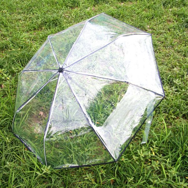 

umbrella transparent automatic transparent three fold umbrella pocket parasol