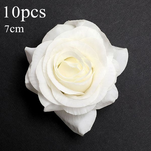 

10pcs artificial rose flower heads silk flowers wedding valentine\'s day decor 7cm fake flowers simulation ornament