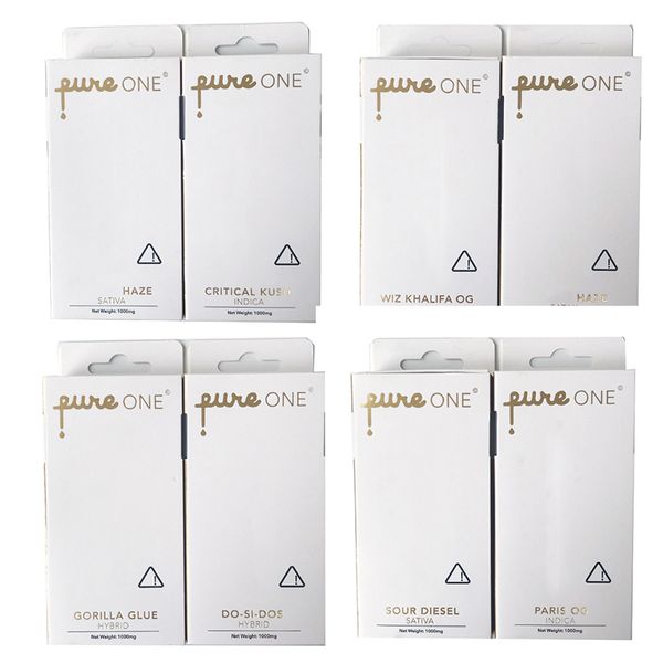 

Pure One Carts 1ml Ceramic Coil Vape Cartridges Packaging 510 Thick Oil Dab Wax Vaporizer Empty Vape Pen Cartridges Atomizer E Cigarettes