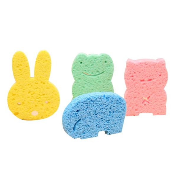 

baby foam rub shower sponge cartoon cute super soft infant bath sponges scrubber brush rubbing native wood pulp bathing cotton
