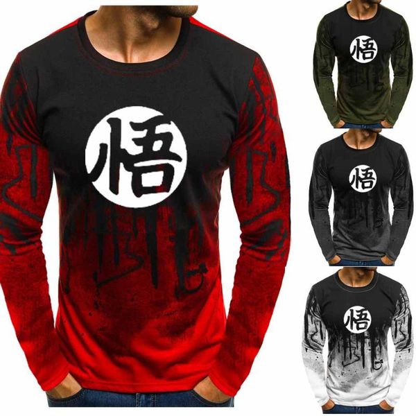 

anime men gradient o neck pullover goku o-neck sweatshirt casual hip hop harajuku tracksuit hoodies eb