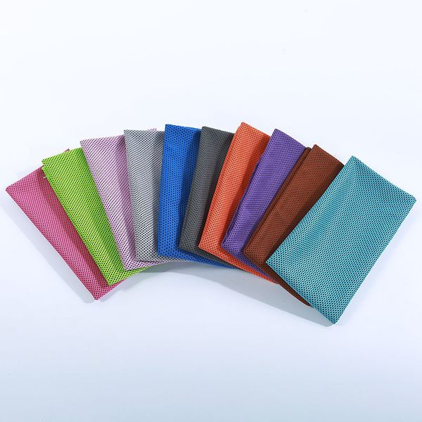 

summer double dual layer ice cold towel sports cooling towels exercise pva washcloth 90*35cm for children adults 11 colors