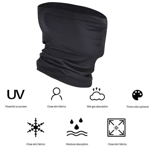 

2 pcs outdoor bandanas suit summer anti-sweat face cover breathable black white headband running cycling sports scarves, Blue;gray