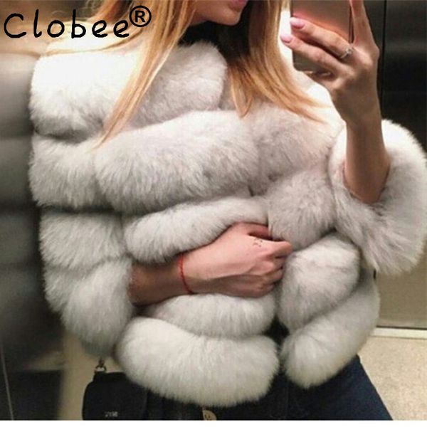 

2019 winter new winter coat imported fur fur short jacket coat the whole leather imitation artificial, Black