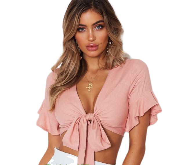 

hirigin 2019 новое прибытие hot sexy women casual бак посеве tops vest лук глубокий v шеи втулки верхней части бака, White