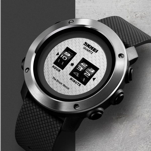 

skmei fashion creative watches men outdoor sports watches waterproof quartz wristwatch multi-function relogio masculino, Slivery;brown