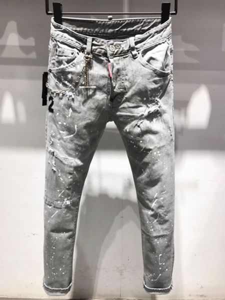 

2020 copy big brand new designer письмо d2 печать мужские джинсы big brand дизайнерские джинсы хип-хоп bermuda бесплатная доставка, Blue