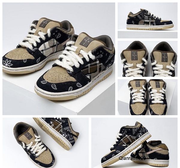 

ravis scott sb dunk restockx x sb dunk low ct5053-001 authentic mens basketball shoes womens men brand sneakers36-45