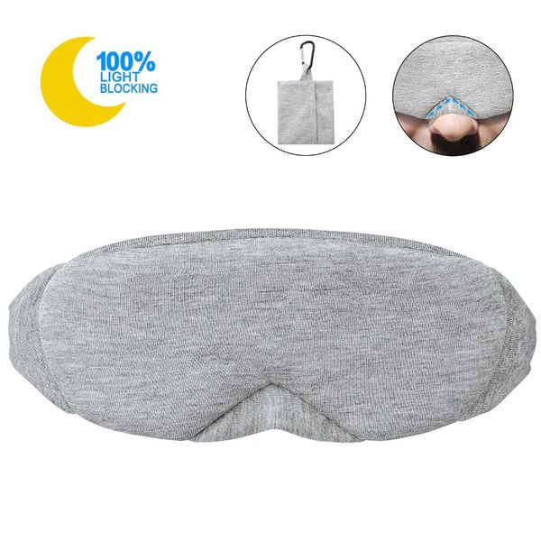 

gray cotton 3d sleeping eye mask travel rest aid eye mask cover relieve light blocking towel