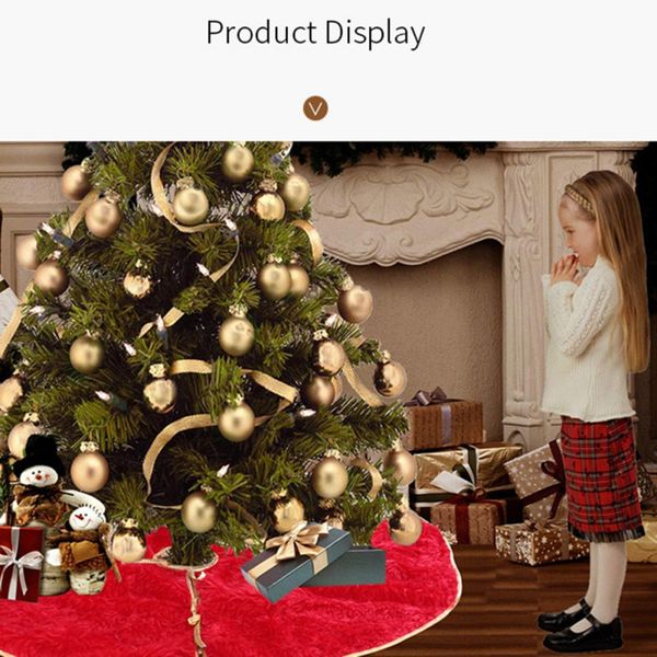 

soft christmas tree skirt red plush christmas tree skirt household decoration