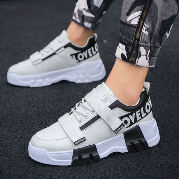 

2019 autumn walking shoes men shoes men's casual fashion sneakers street cool man footwear zapatos de hombre, Black