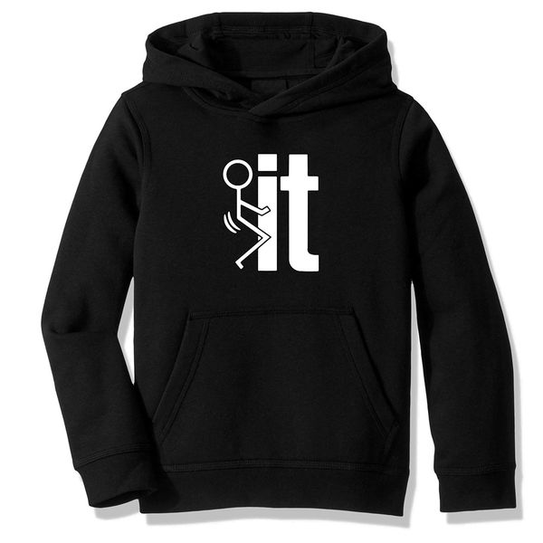 

fleece hooded sweatshirt hoodies f it casual clothing, Black