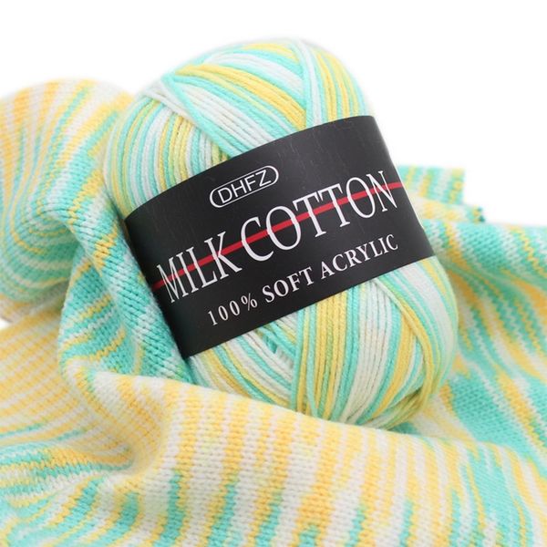 

milk soft muiticolor baby cotton wool yarn double knitting yarn crochet diy craft knit sweater scarf hat hand knitted yarn other hand tools