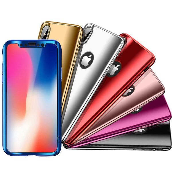 

360 electroplated cell phone full cover cases for iphone xs max xr 8 7 6 plus samsung s8 s9 s10 plus note 9