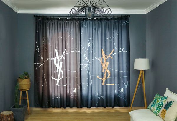 

popular logo curtain string door window room fashion curtain asymmetric design decorative letter curtain for bedroom