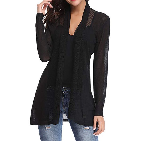

outerwear & coats jackets womens casual open front patchwork cardigan sweater coats and jackets women 2018dec1, Black;brown