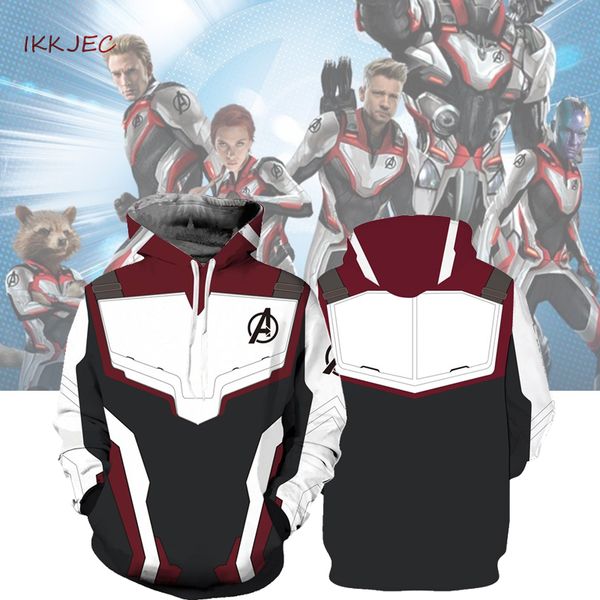 

hoodie cosplay 4 endgame quantum realm sweatshirt jacket advanced tech costumes 2019 iron man hoodies, Black