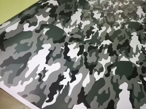 Verde arictic bianco grigio Camouflage Vinile avvolgente per veicolo auto avvolgente Graphic Camo Truck Wrap che copre foglio autoadesivo 1.52x30m 5x98ft