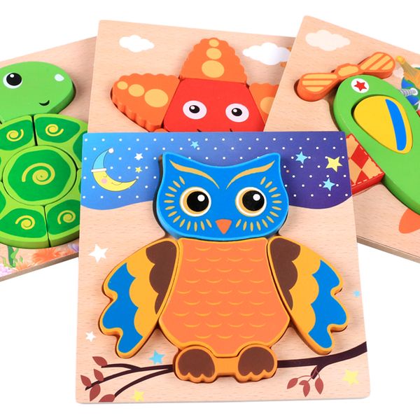 

montessori materials clever board montessori educational wooden toys for children owls 3d puzzles for toddlers baby teaching aid