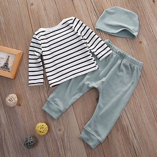 

3pcs set toddler kids baby boys girls autumn outfits clothes set children t-shirt+pants leggings+hat baby clothing, Pink;blue