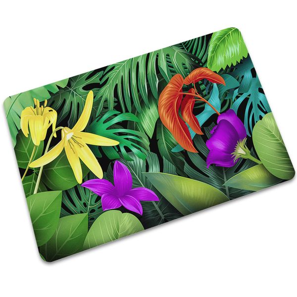 

green plant printed welcome rug rubber floor waterproof mat modern kitchen mats yoga carpet hall rugs absorbent doormat